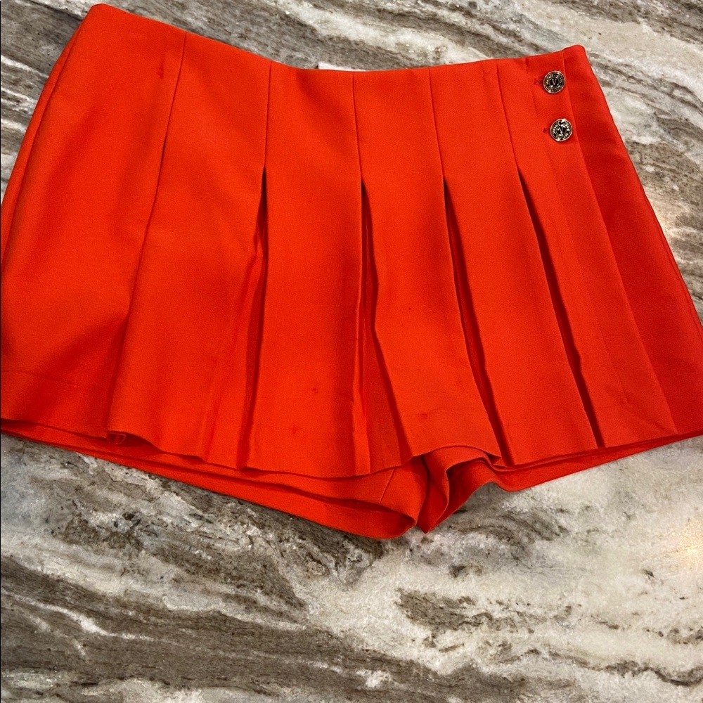 Versace Jeans Couture Bold Red Fabric Skort